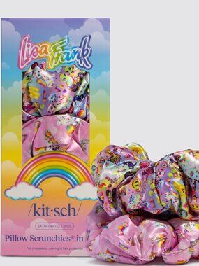 Lisa Frank X Kitsch Pillow Scrunchies in Satin